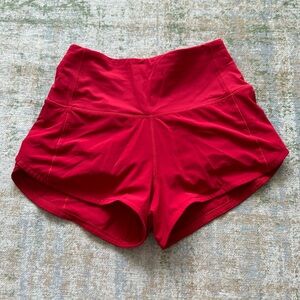 Lululemon red 2.5 shorts